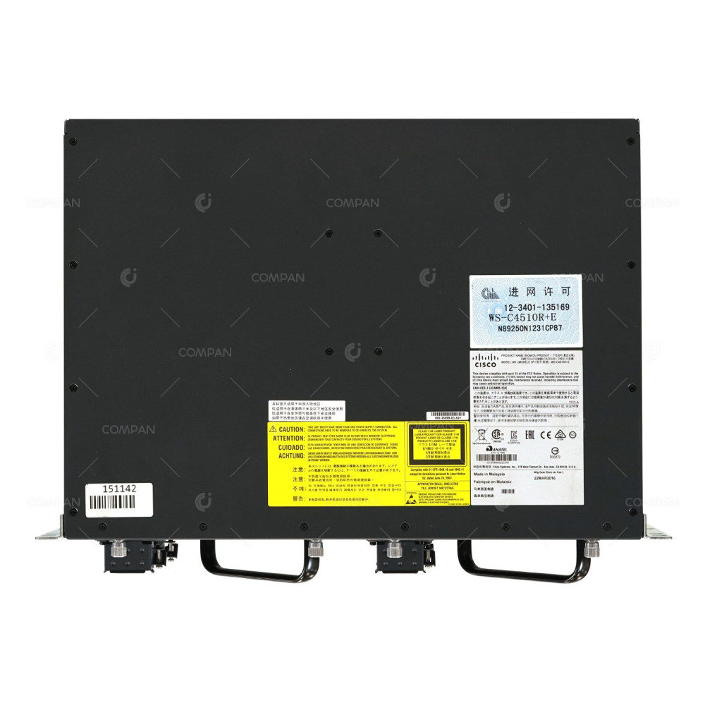 WS-C4510R+E CISCO CATALYST 4500E 10 SLOT SWITCH CHASSIS DUAL PSU + FAN